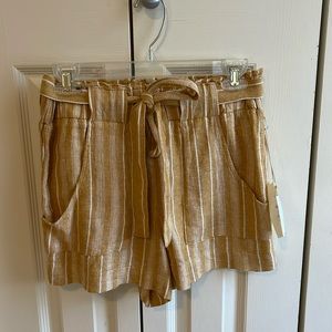 NWT! Indigo Rein Linen Blend Shorts